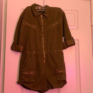 Free People Short Jumpsuit romper, Utility Style